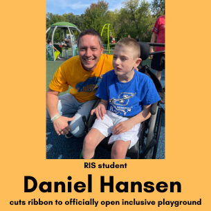  Daniel cuts ribbon to new inclusive playground